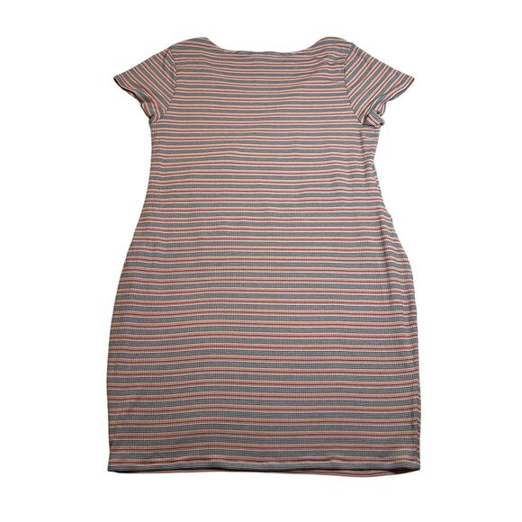 Torrid Striped Ribbed Bodycon Dress Size 3X Scoop Neck Summer Casual Mulitcolor - Picture 5 of 11